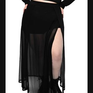 Mesh Darla Maxi Skirt With Built in Shorts